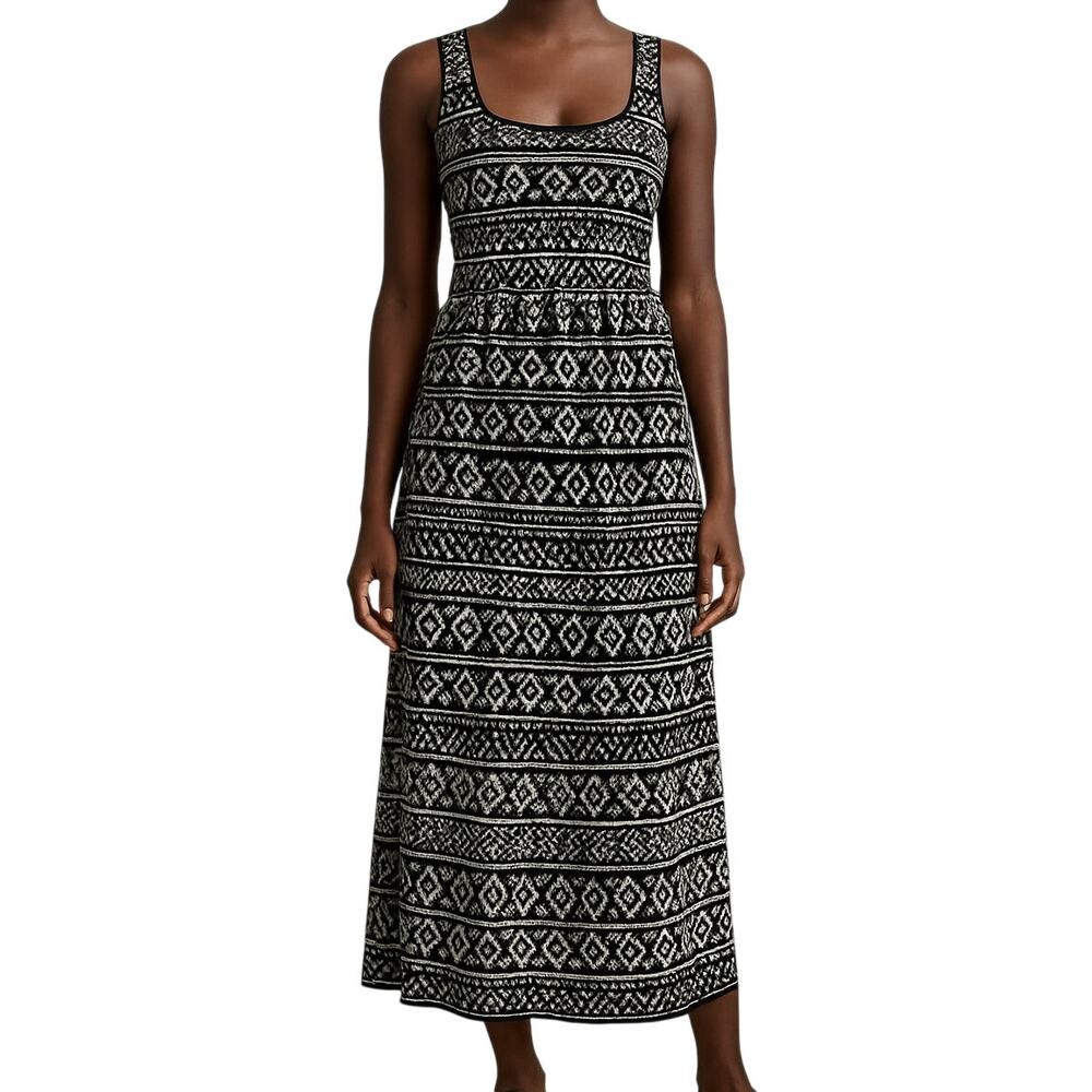 En Focus Studio Maxi Dress Womens 6 Black Boho Vacation Whimsigoth Travel